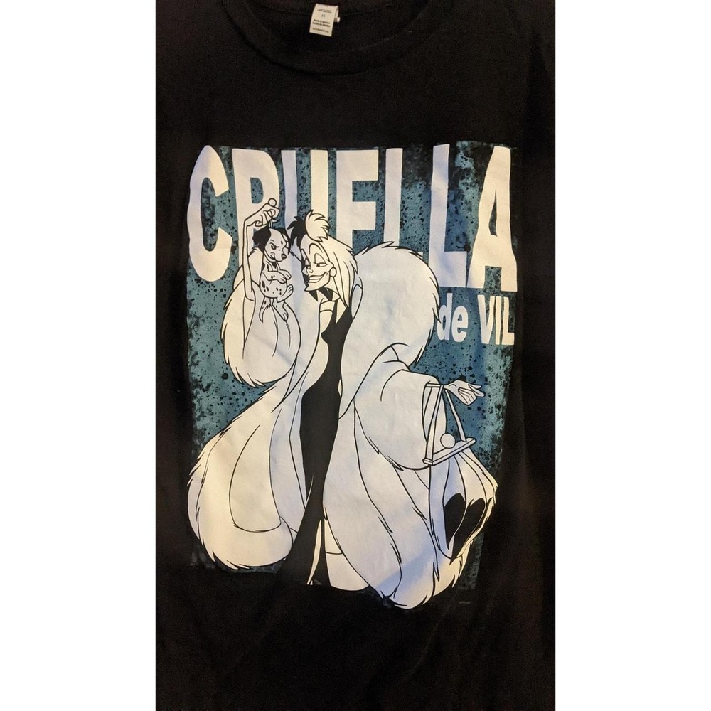 Disney Cruella De Vil 101 Dalmatians, Adult Medium, Cotton  Black - Picture 2 of 7